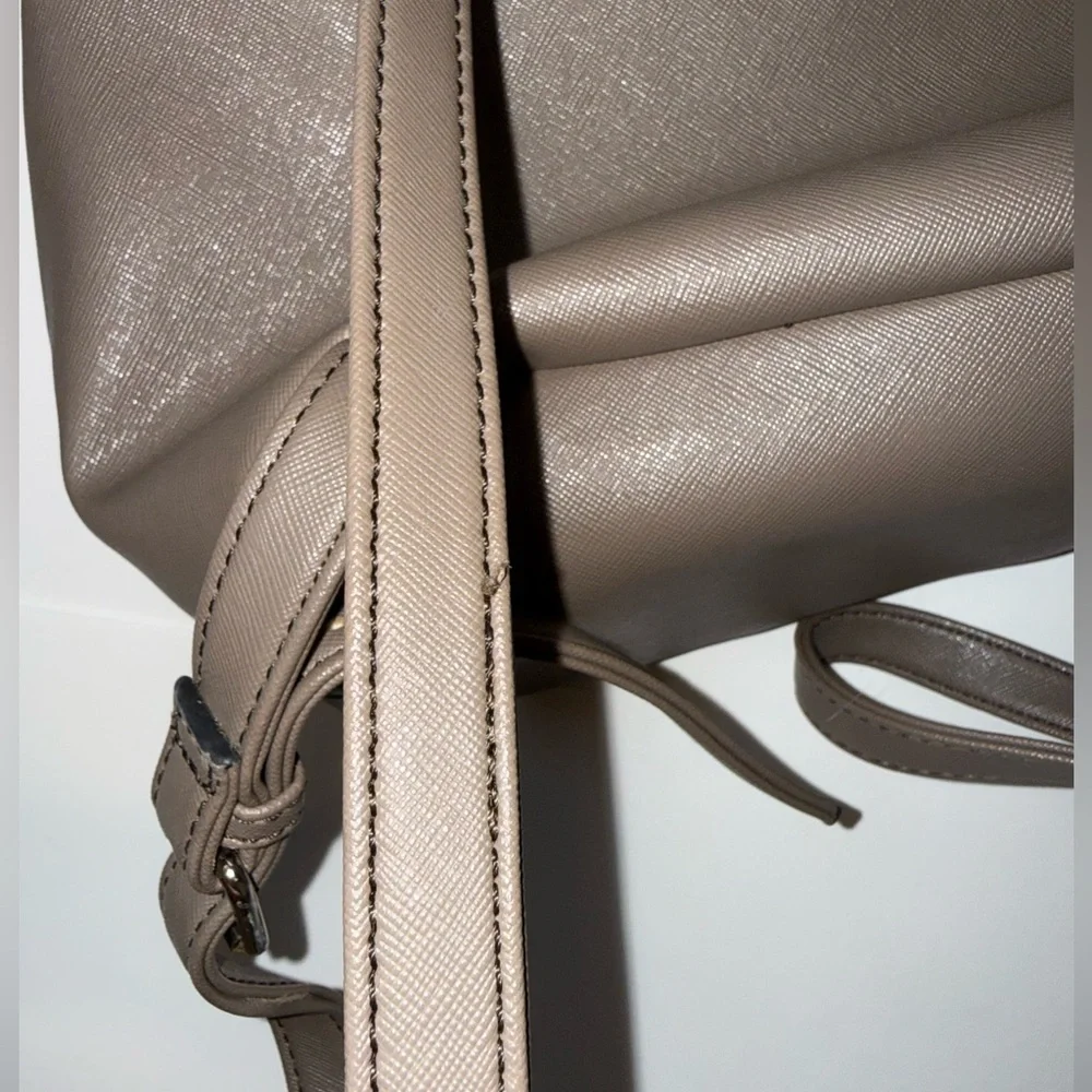 Nine West Taupe Backpack with Silver-Tone Lock